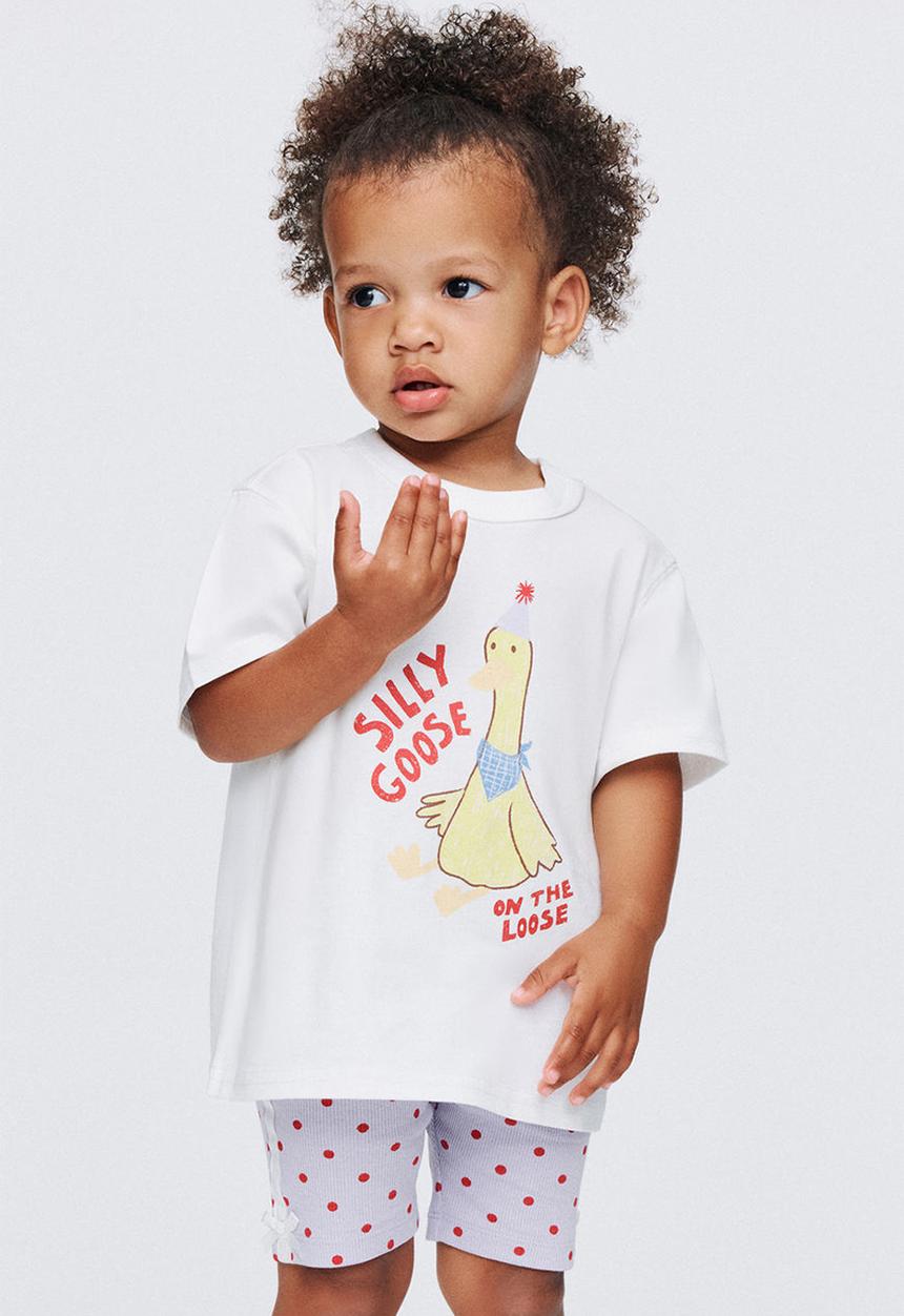 Cotton On - Bobbi Short Sleeve Graphic Tee - Vanilla/Silly Goose