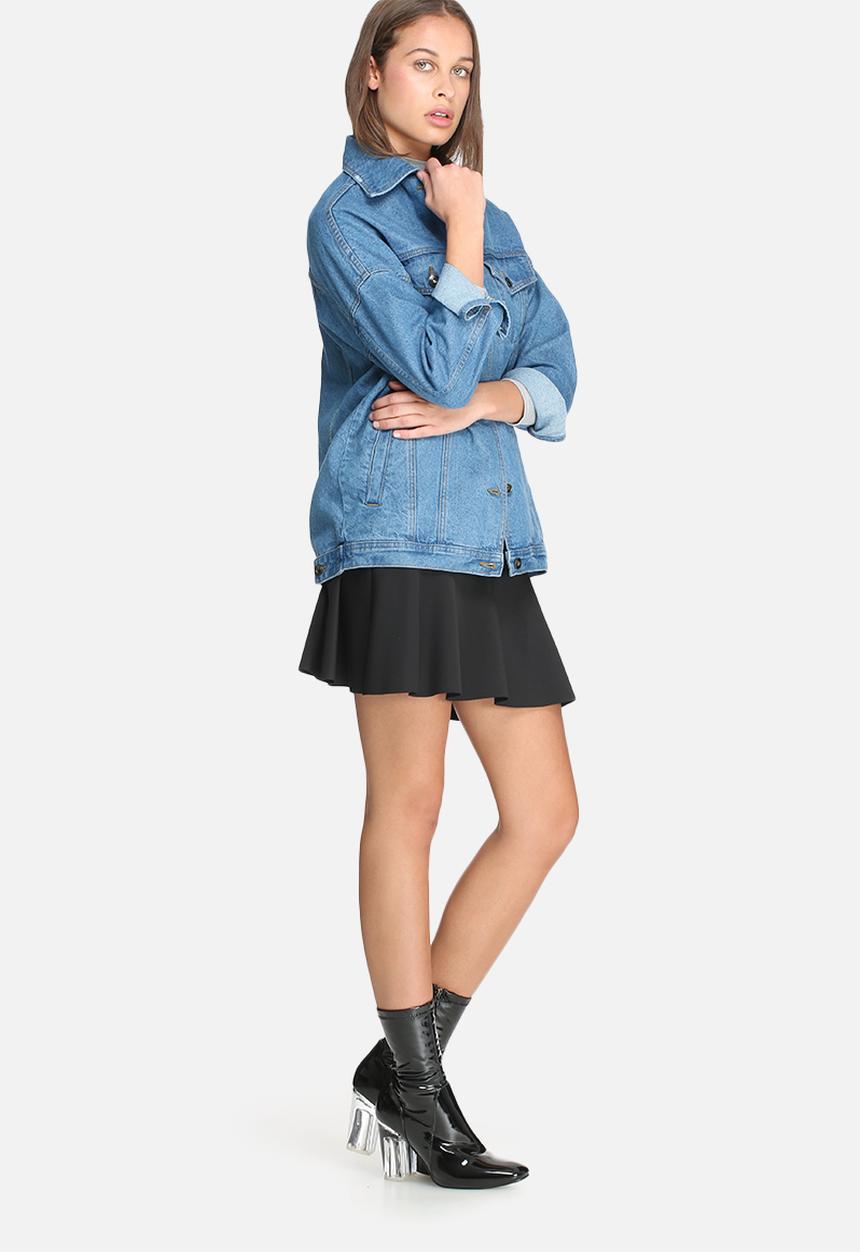 dailyfriday - Dropped waist scuba mini skirt