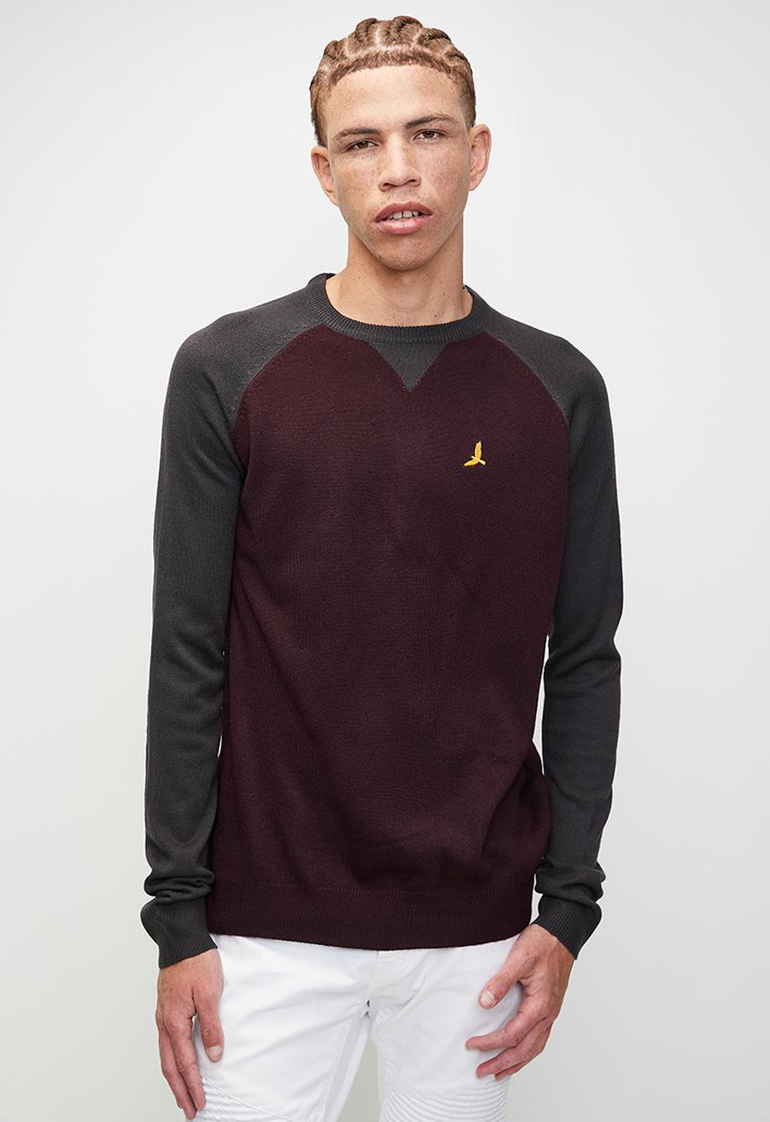 Brave Soul - Knitted - Oxblood/Slate Grey