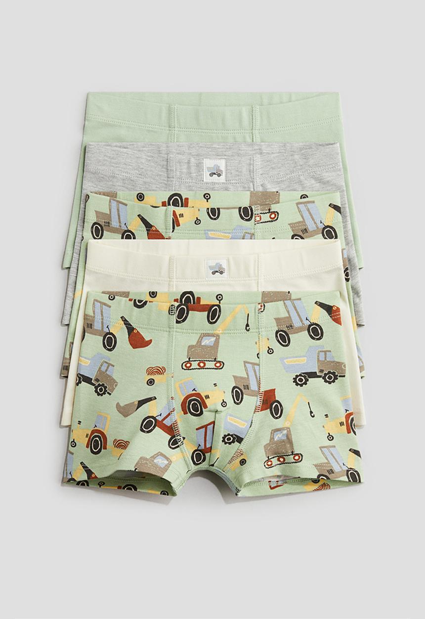 H&M - 5-Pack trunks - light green/tractors