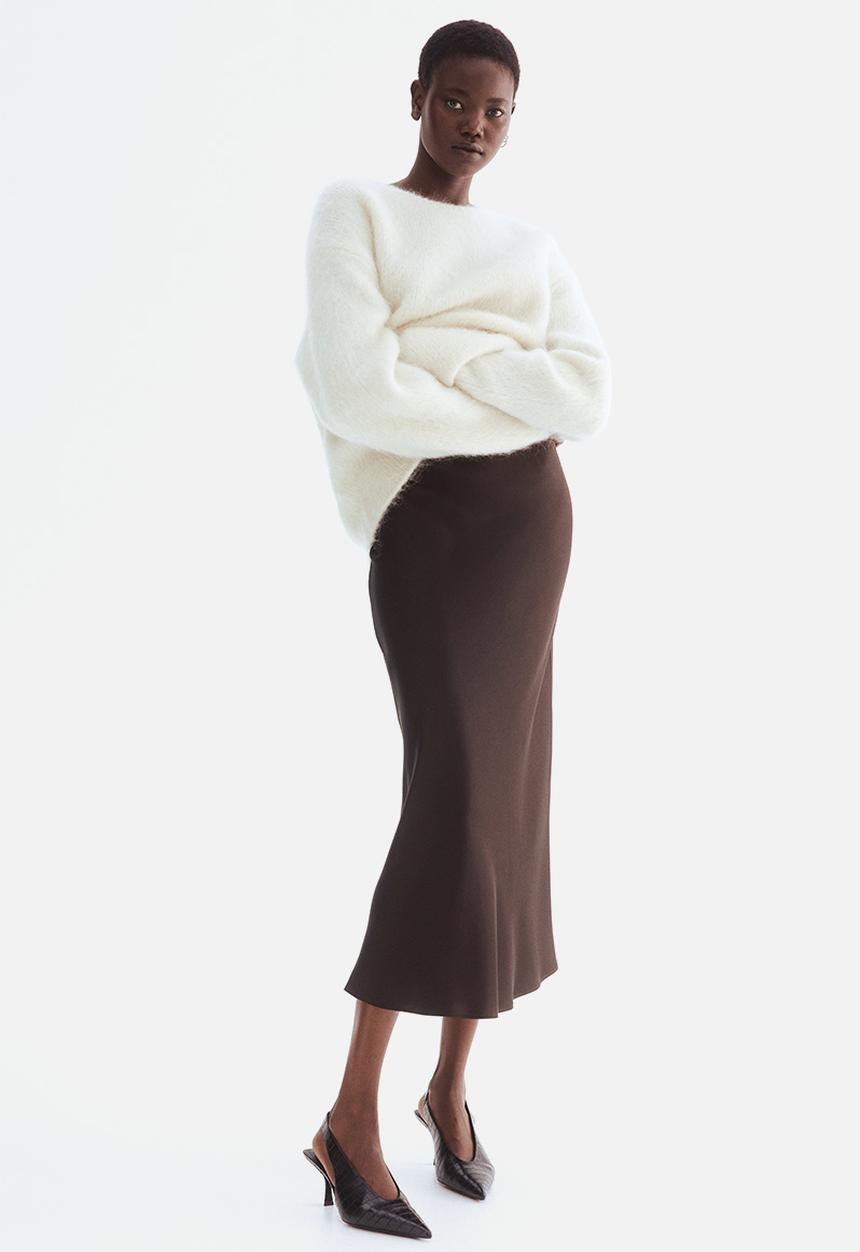 H&M - Midi skirt - dark brown
