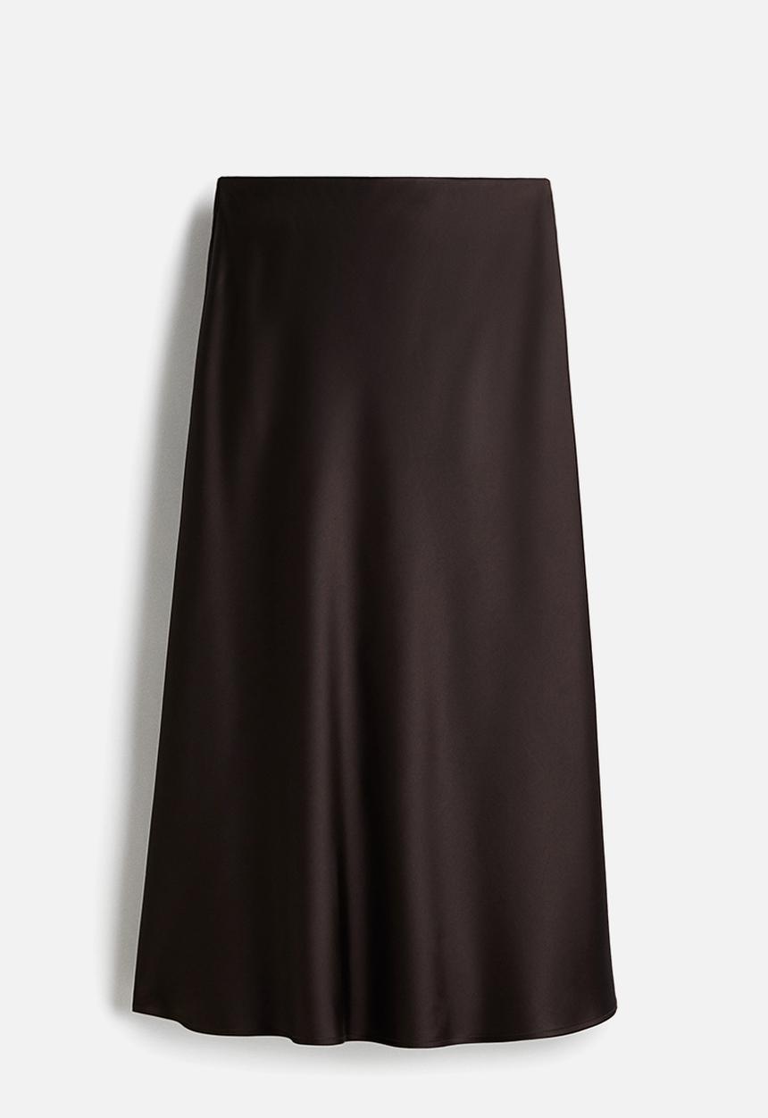 H&M - Midi skirt - dark brown