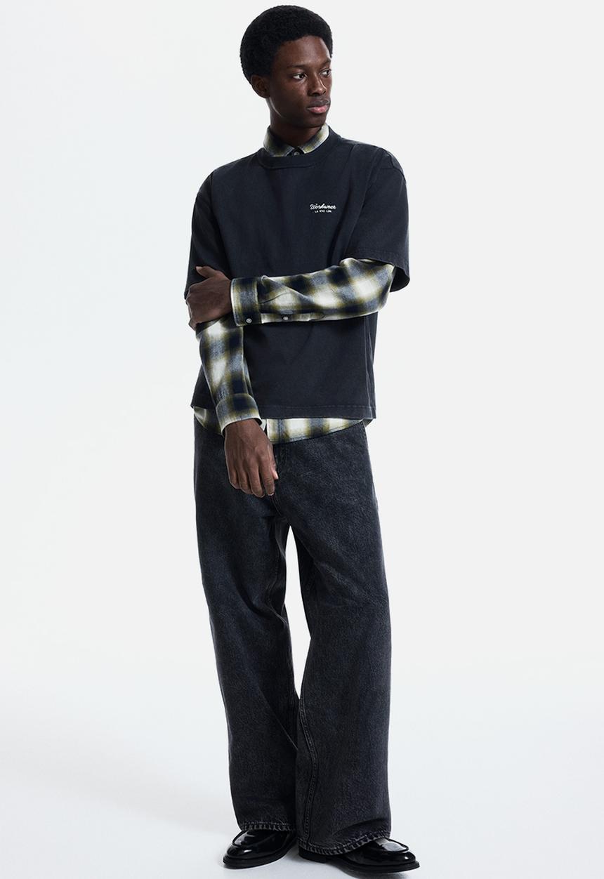 H&M - Loose fit printed T-shirt - black/workwear