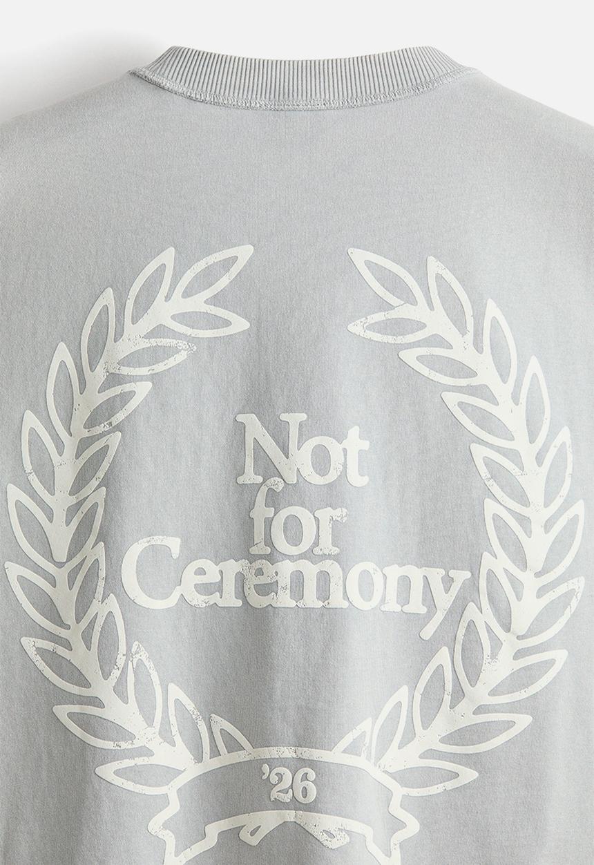 H&M - Loose fit printed T-shirt - light grey/not for ceremony