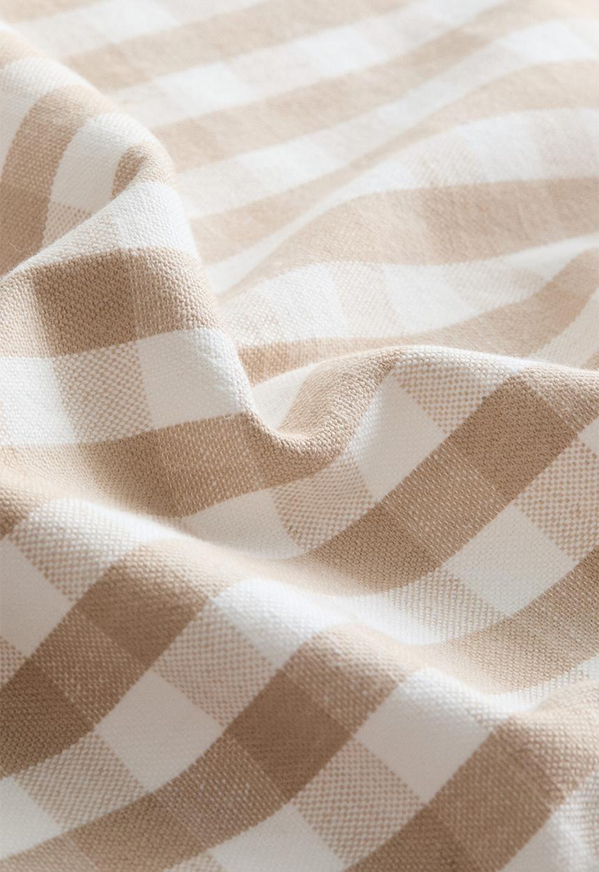 H&M - 4-pack cotton napkins - beige/gingham check