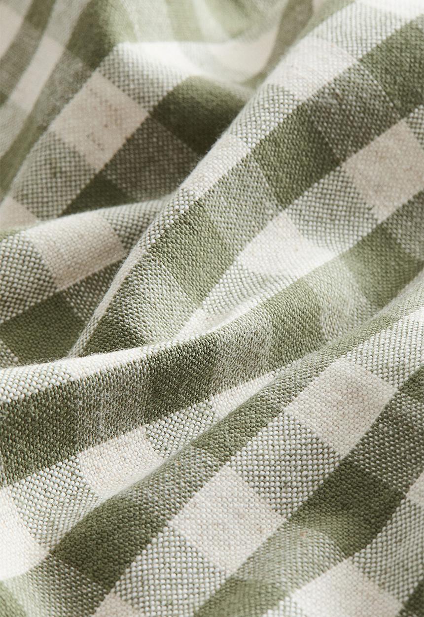 H&M - 4-pack cotton napkins - green/gingham check