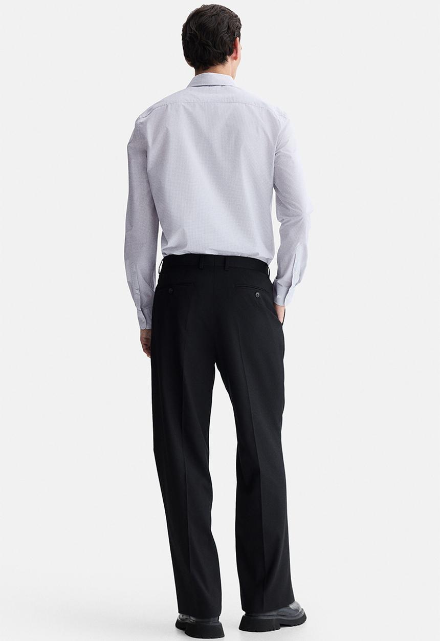 H&M - Slim fit shirt - white/grey checked