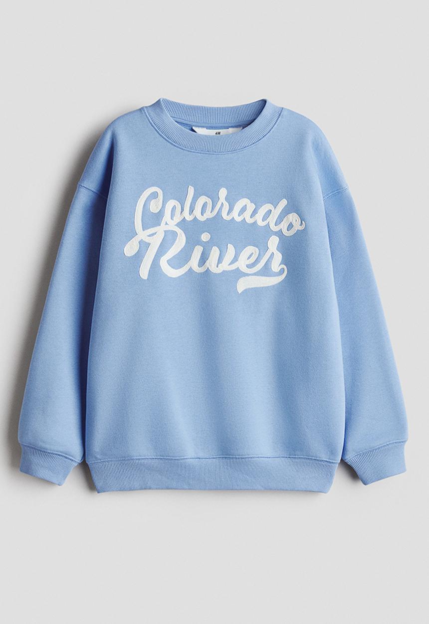 H&M - Motif-detail sweatshirt - blue/colorado