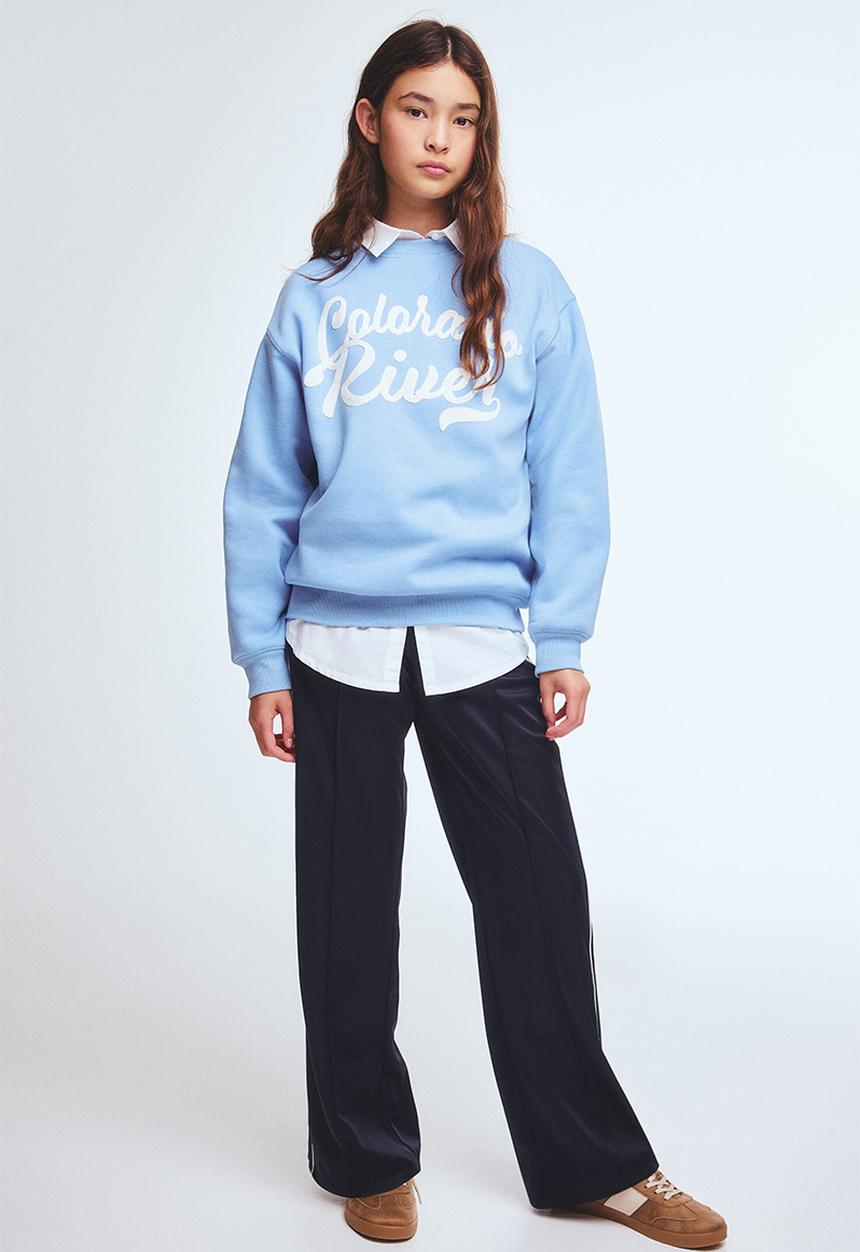 H&M - Motif-detail sweatshirt - blue/colorado