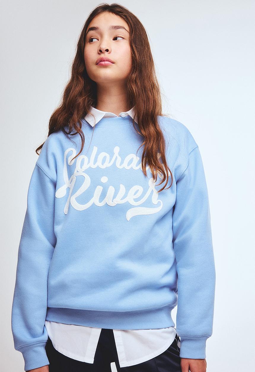 H&M - Motif-detail sweatshirt - blue/colorado