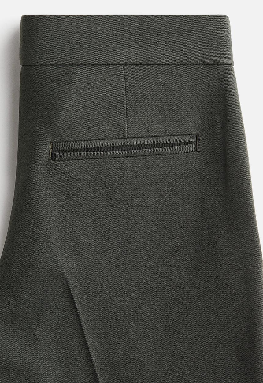 H&M - Flared tailored trousers - dark dusty green
