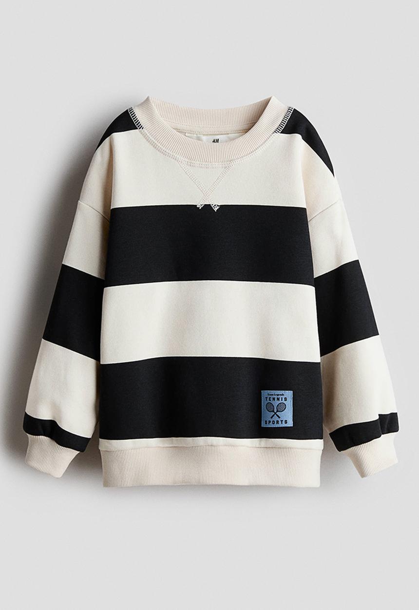 H&M - Printed sweatshirt - cream/black