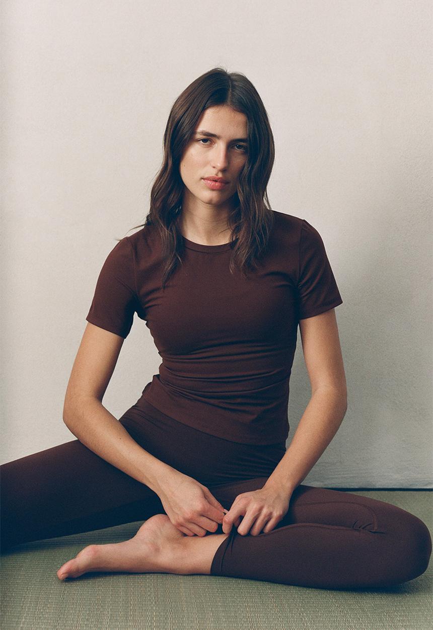 H&M - Sports t-shirt with softmove? - brown