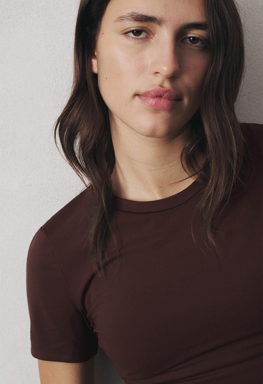 H&M - Sports t-shirt with softmove? - brown