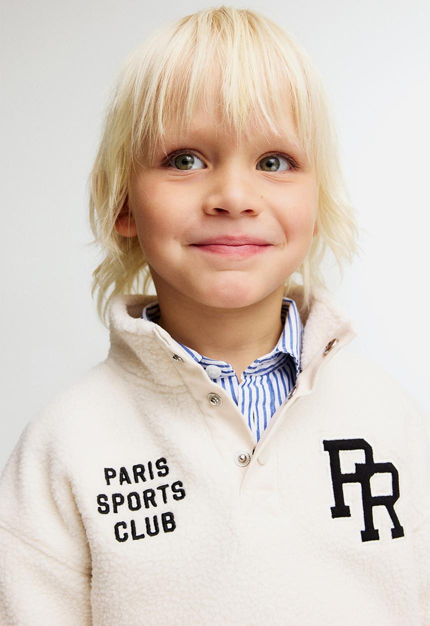 H&M - Teddy sweatshirt - cream/paris