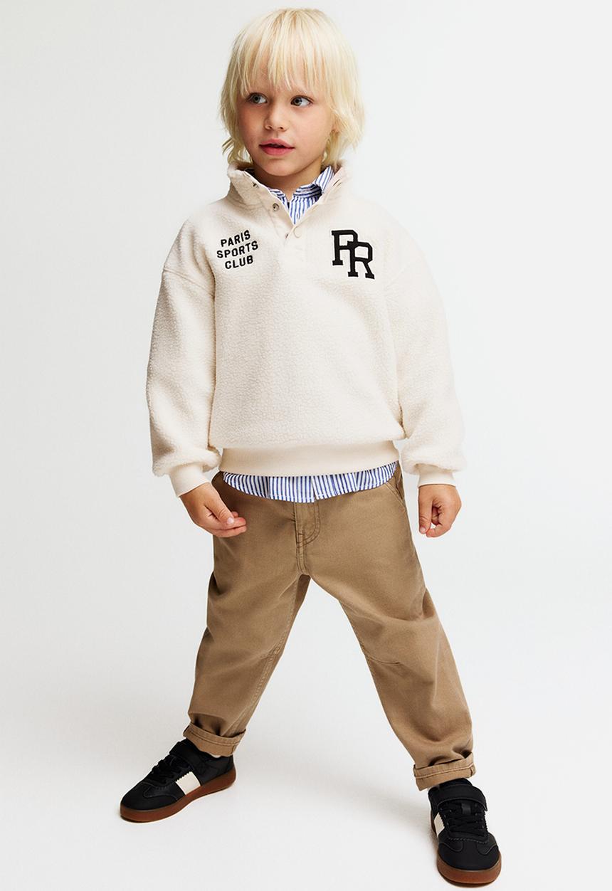 H&M - Teddy sweatshirt - cream/paris