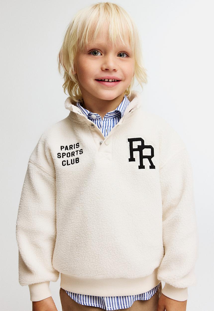 H&M - Teddy sweatshirt - cream/paris