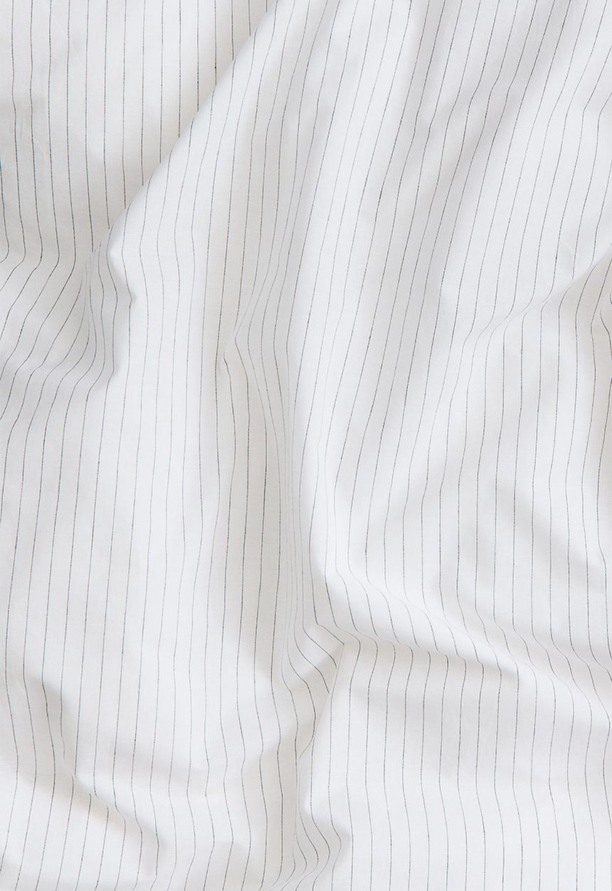 H&M - Pinstriped double/king duvet cover set - white/pinstriped