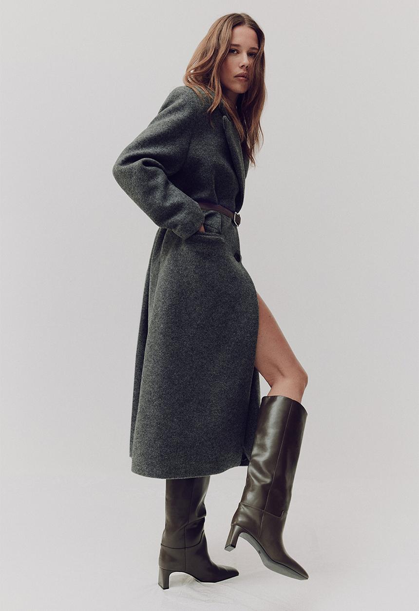 H&M - Knee-high boots - dark khaki green