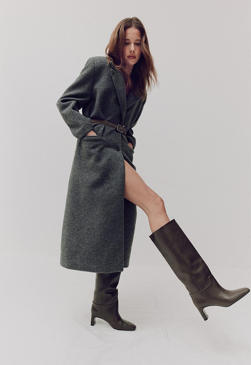 H&M - Knee-high boots - dark khaki green