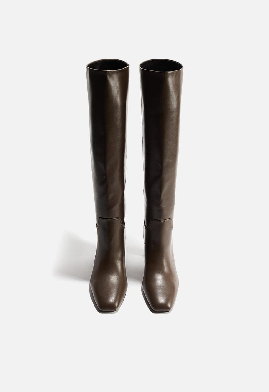 H&M - Knee-high boots - dark khaki green