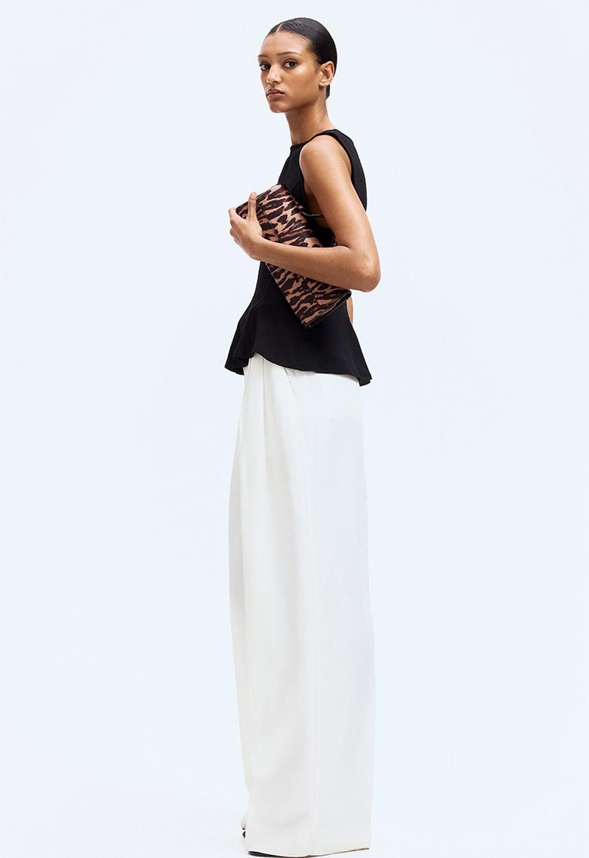 H&M - Sleeveless peplum top - black