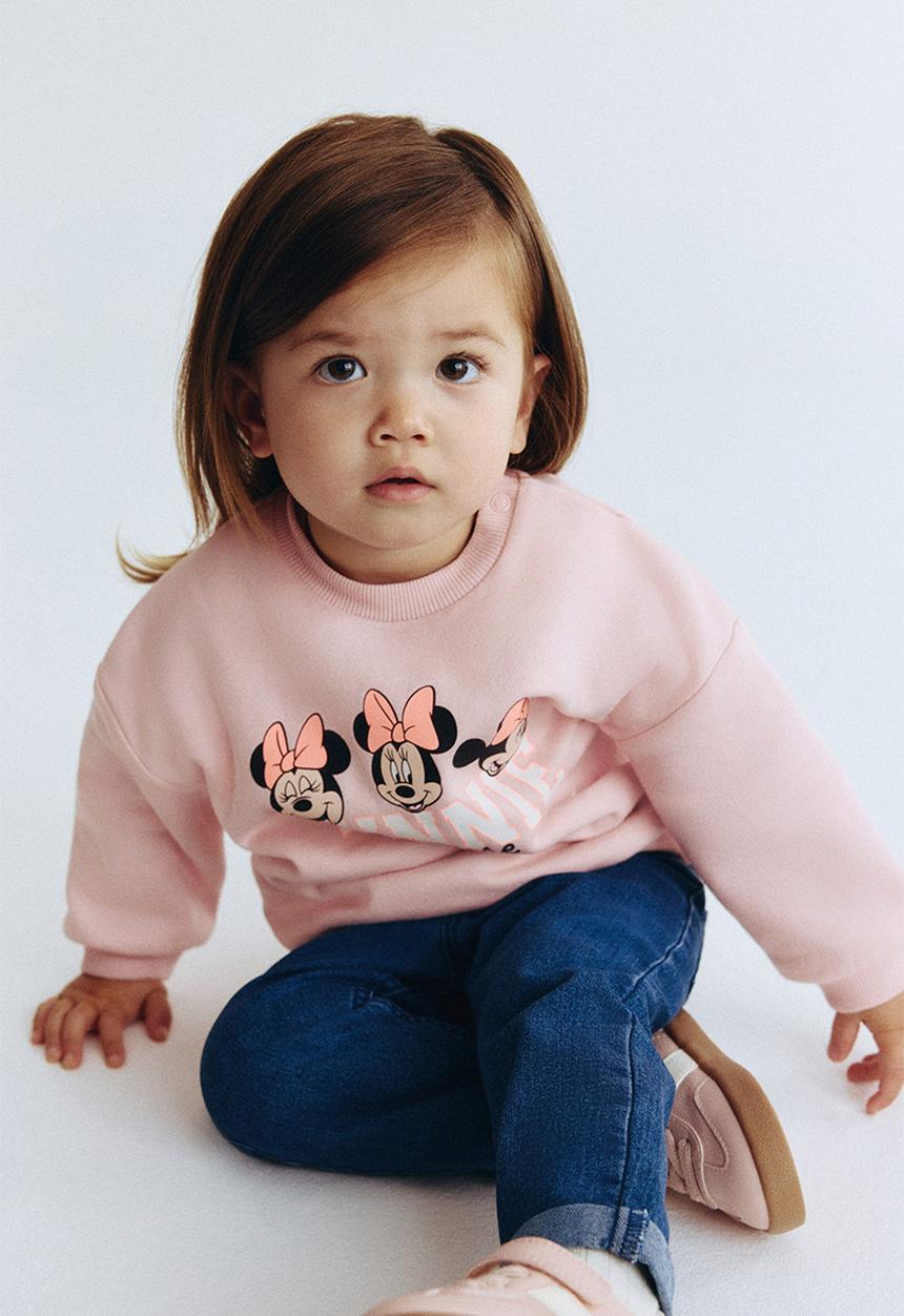 H&M - Motif-detail sweatshirt - light pink/minnie mouse