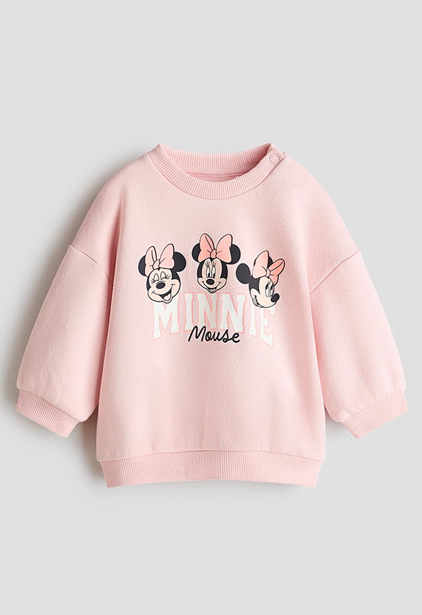 H&M - Motif-detail sweatshirt - light pink/minnie mouse