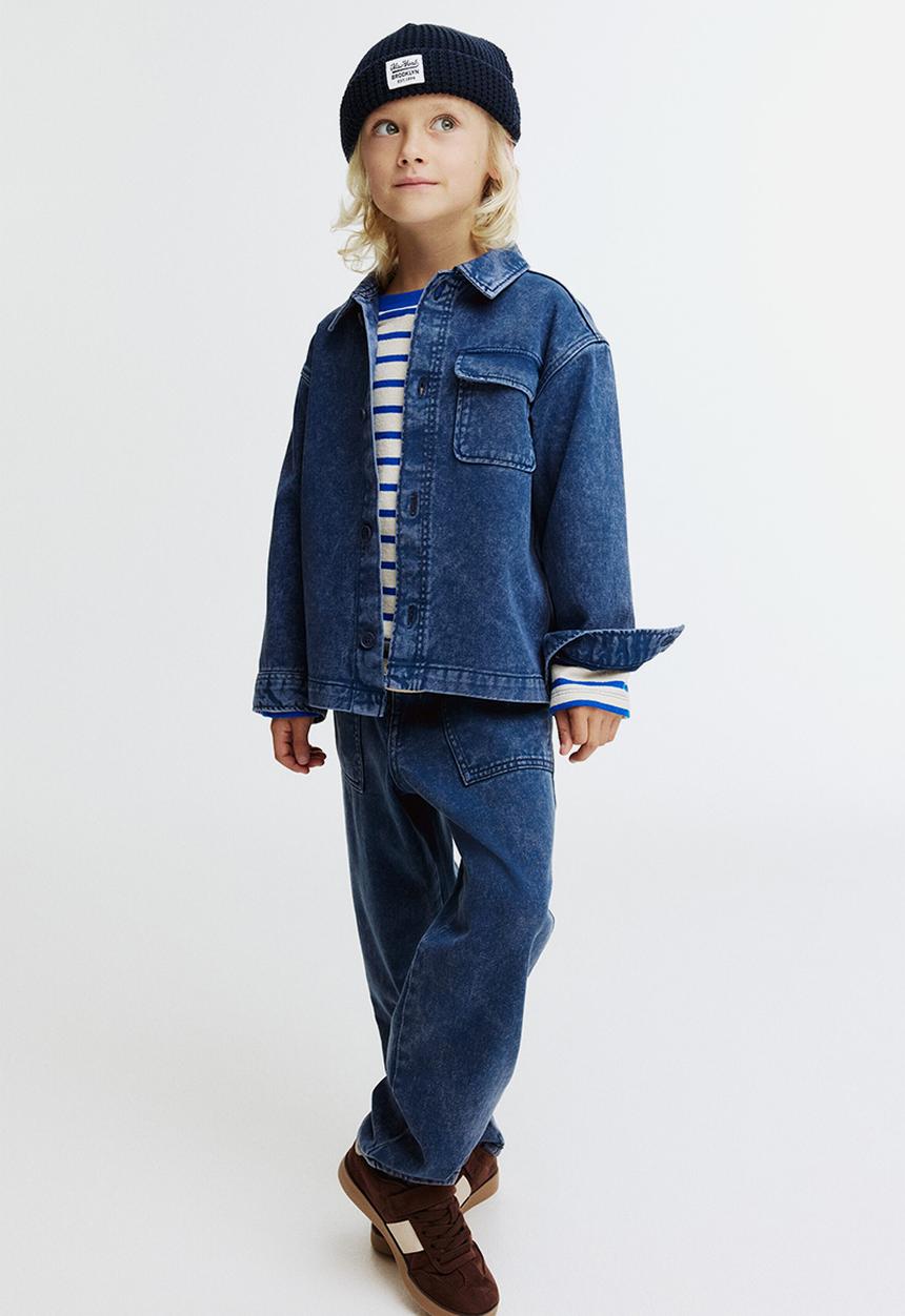 H&M - Cotton denim trousers - dark denim blue