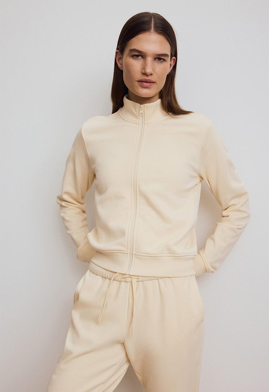 H&M - Slim fit track jacket - light apricot