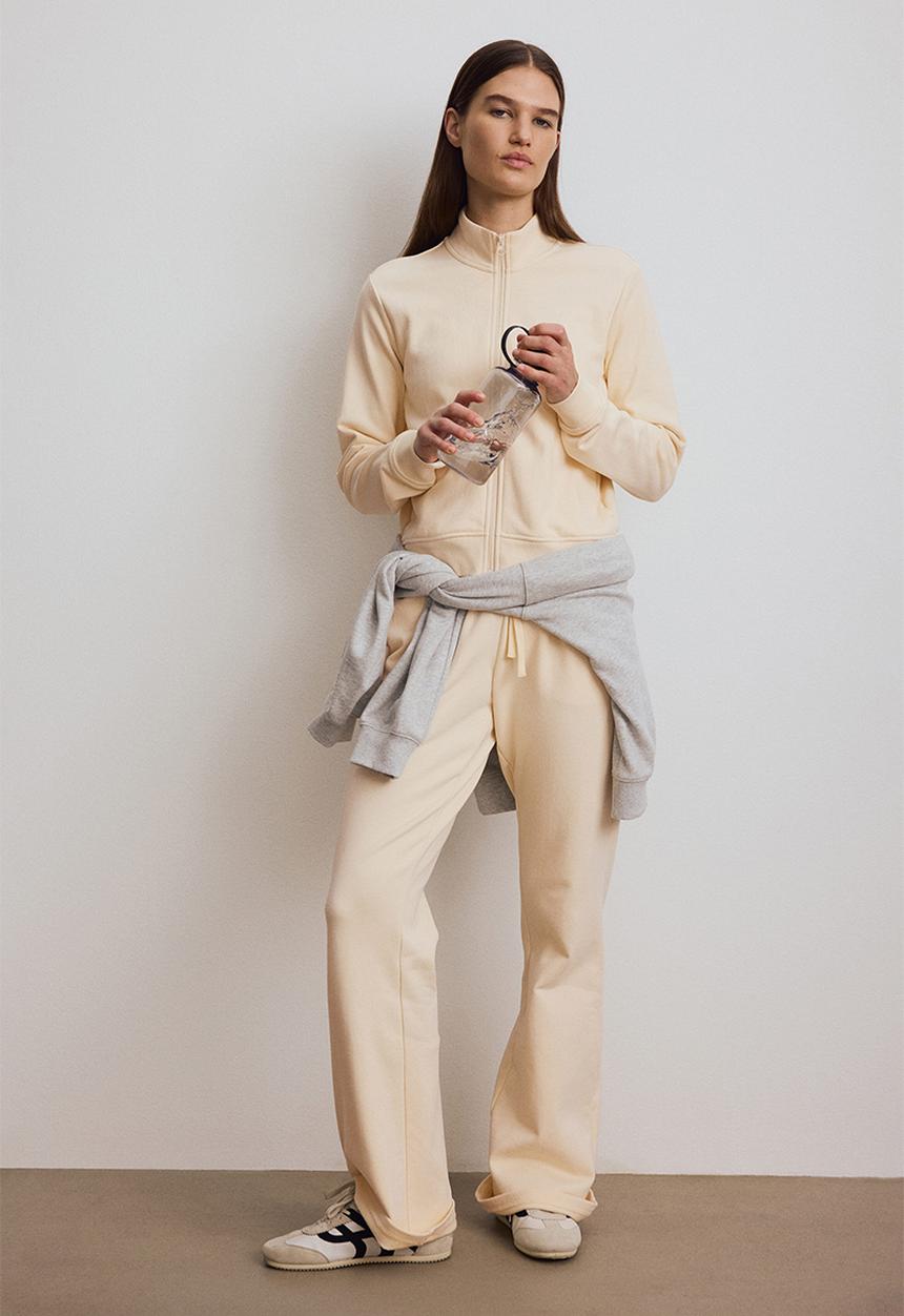 H&M - Slim fit track jacket - light apricot