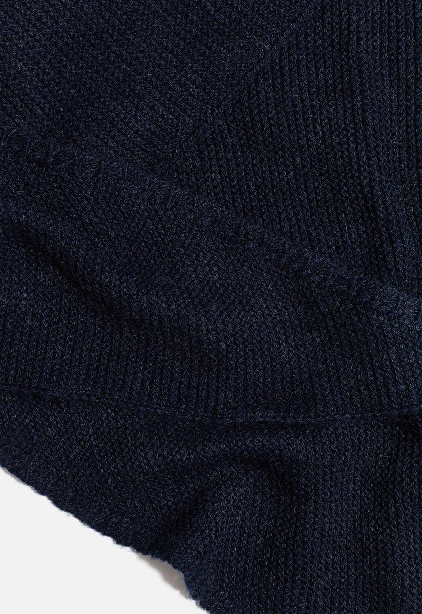 H&M - Garter-stitched triangle scarf - dark blue