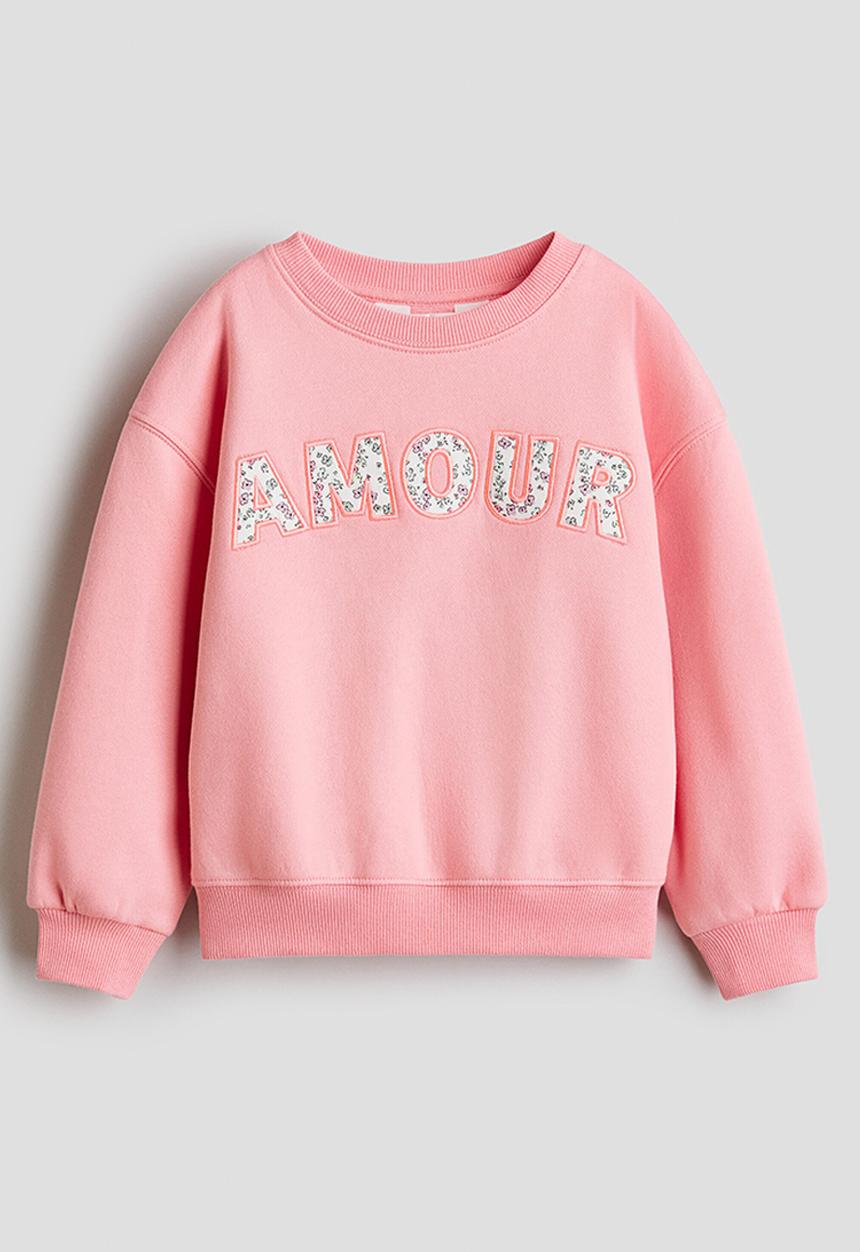 H&M - Motif-detail sweatshirt - pink/amour