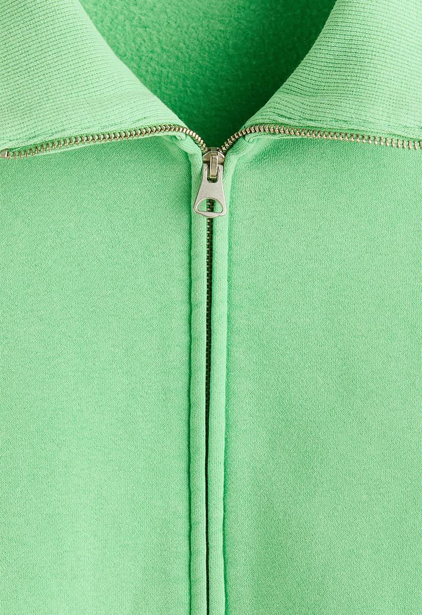 H&M - Loose fit boxy zip-through sweatshirt - bright green