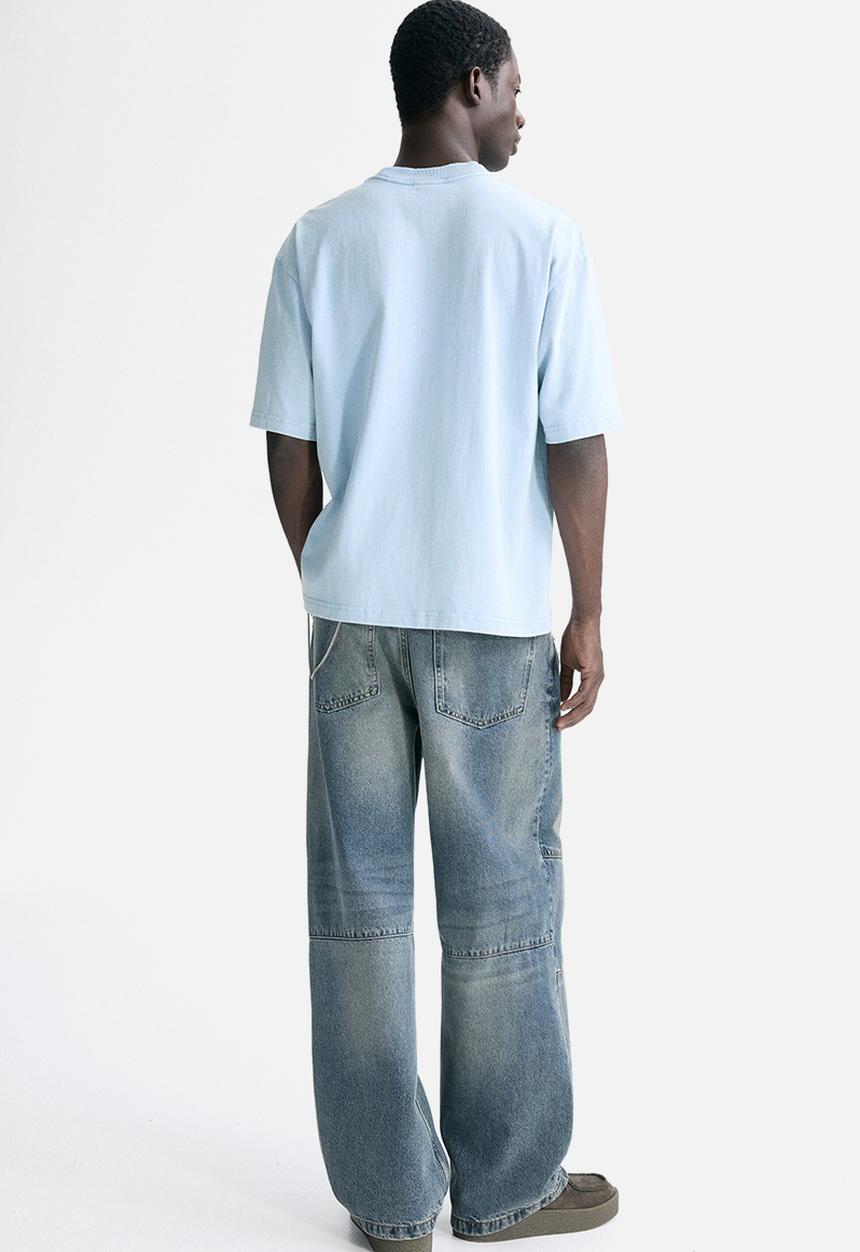 H&M - Loose fit T-shirt - light blue/not for ceremony