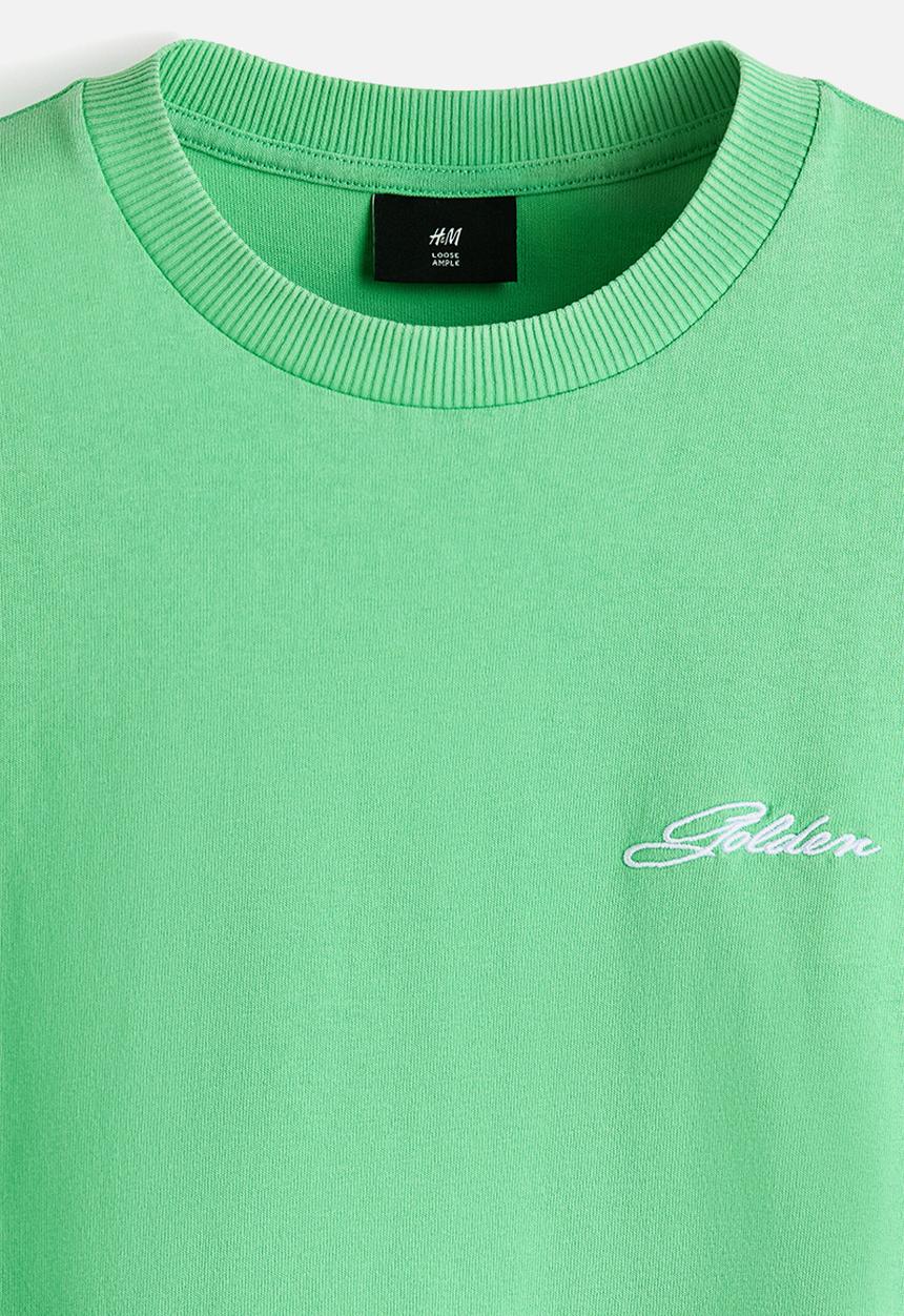 H&M - Loose fit t-shirt - bright green/golden