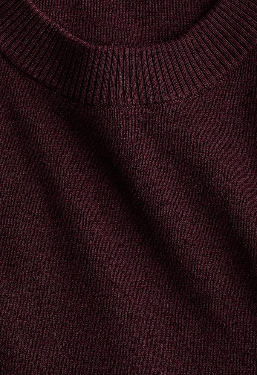H&M - Fine-knit t-shirt - burgundy