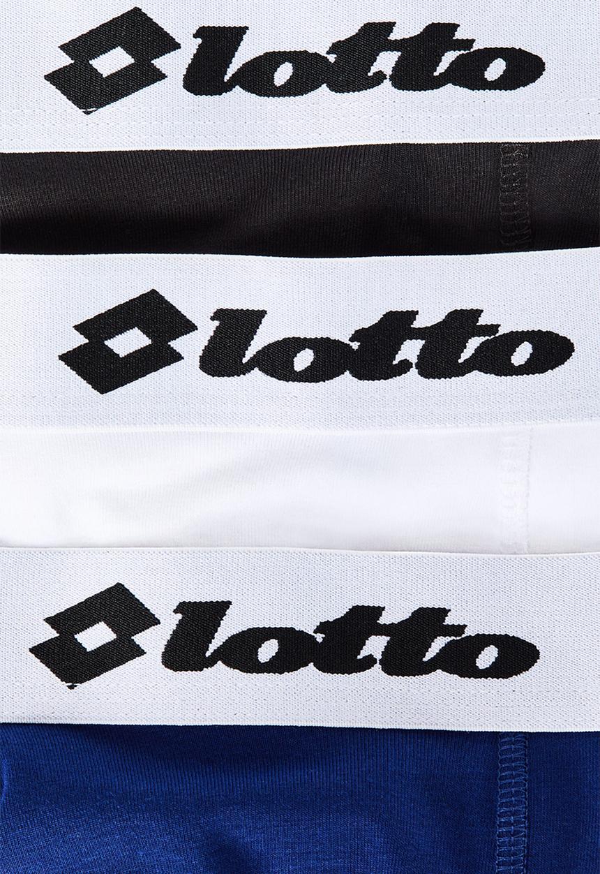 H&M - Lotto H&M: 3-pack print-motif cotton trunks - blue/lotto