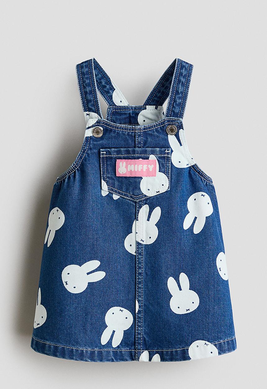 DENIM DUNGAREE×ディズニー100Collection 01.150 Printed denim dungaree dress - dark denim blue/miffy - 1337733001