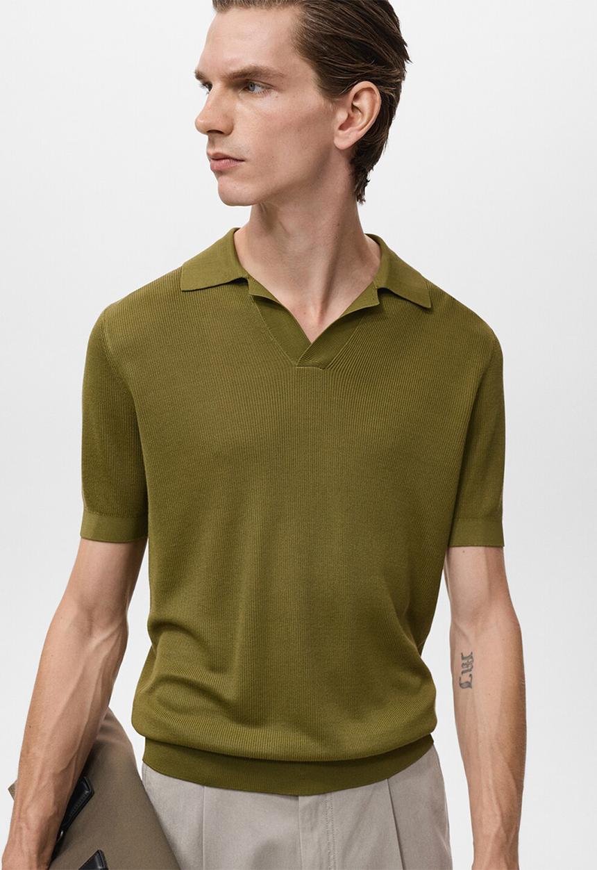 MANGO - Polo shirt boda - green