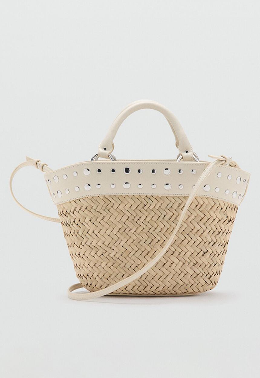 MANGO - Baster Handbag - Natural
