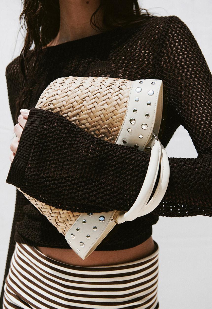 MANGO - Baster Handbag - Natural