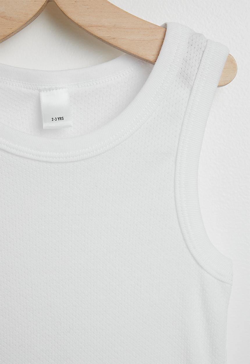Pop Candy - Boys 2 pack sleeveless spencer - white