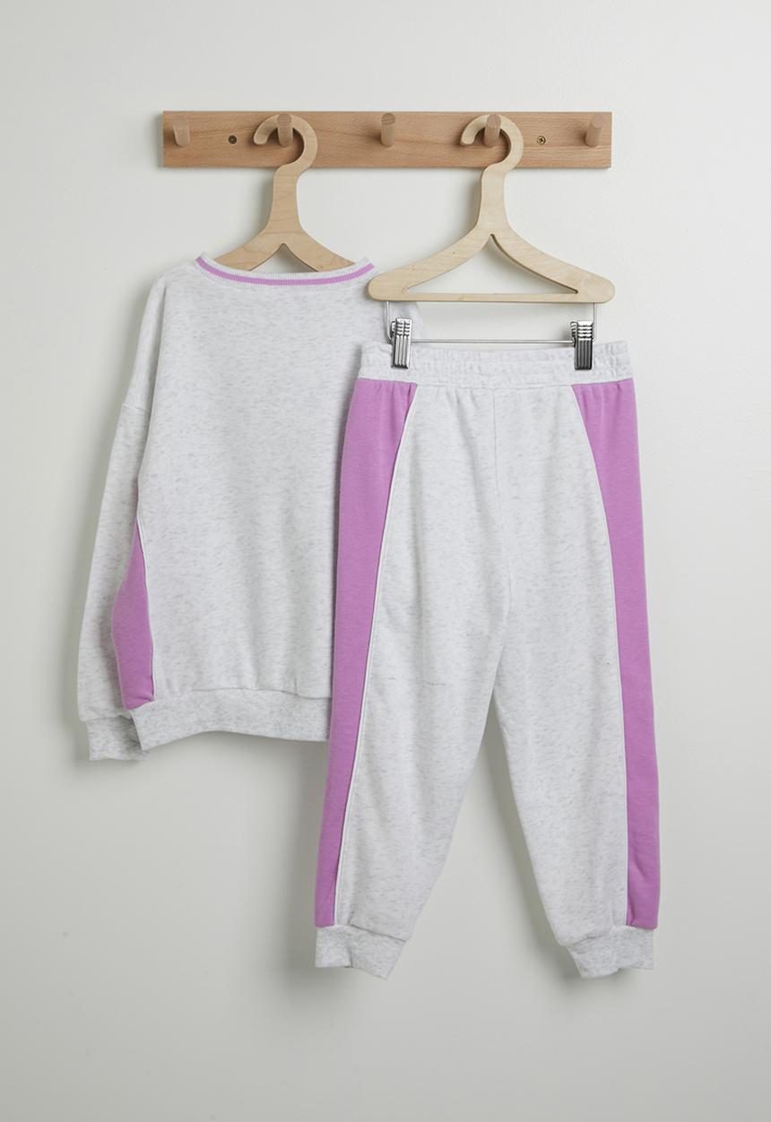Nike - Nkn Ft Color Blocked Crew Set - Birch Heather
