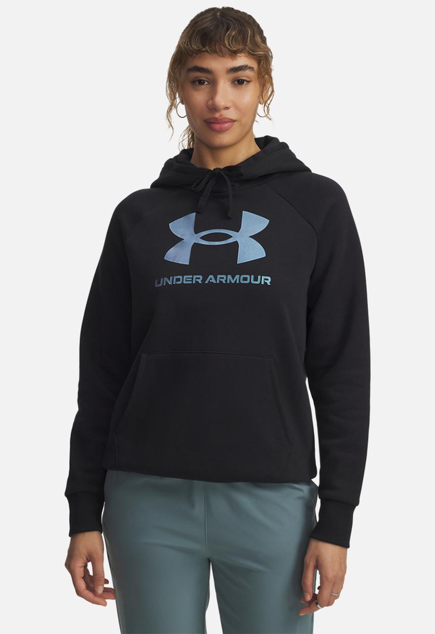 Under Armour - UA Rival Flc Shimmer Hoodie - Black/Iridescent