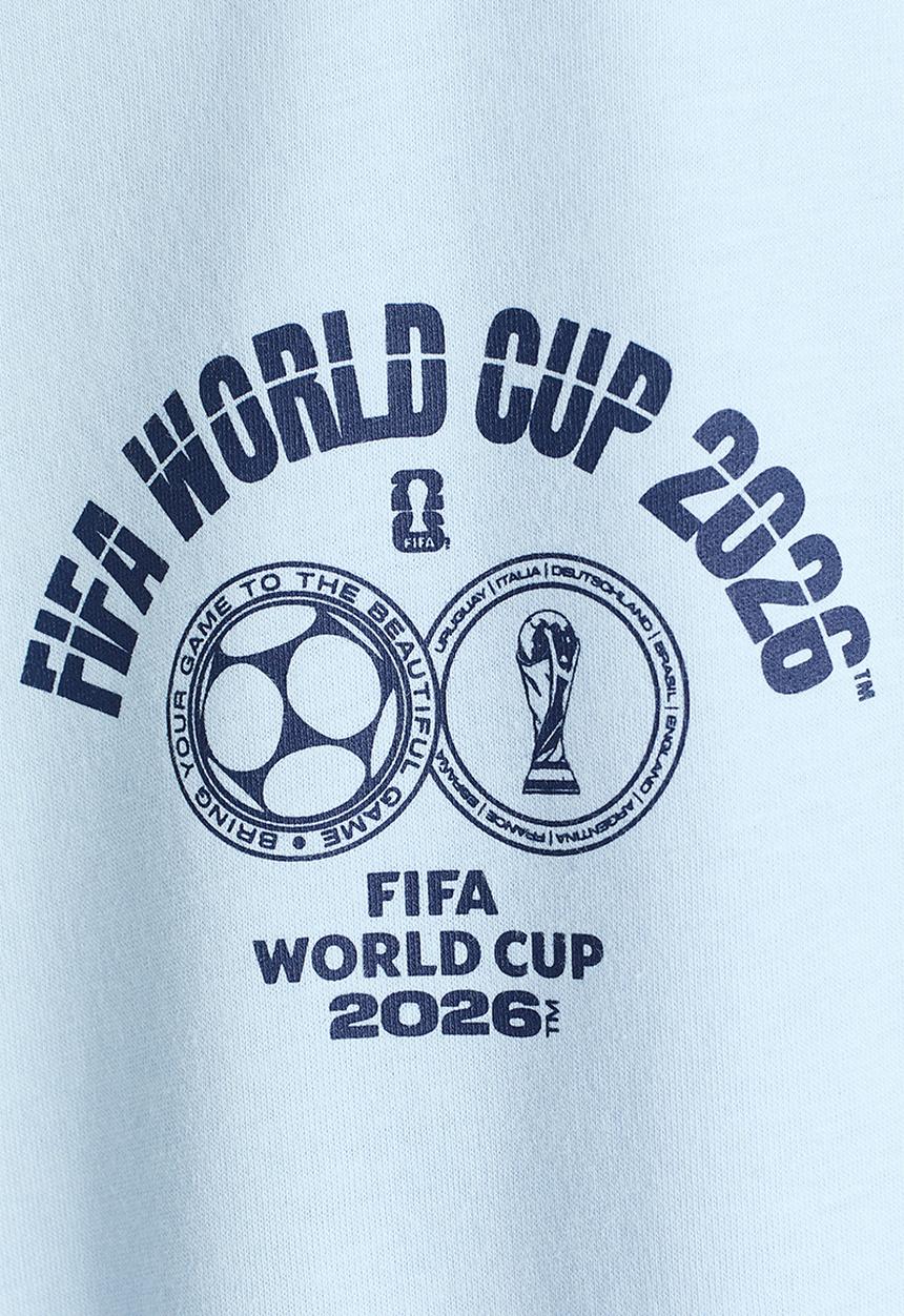 H&M - Printed cotton T-shirt - blue/fifa world cup 2026