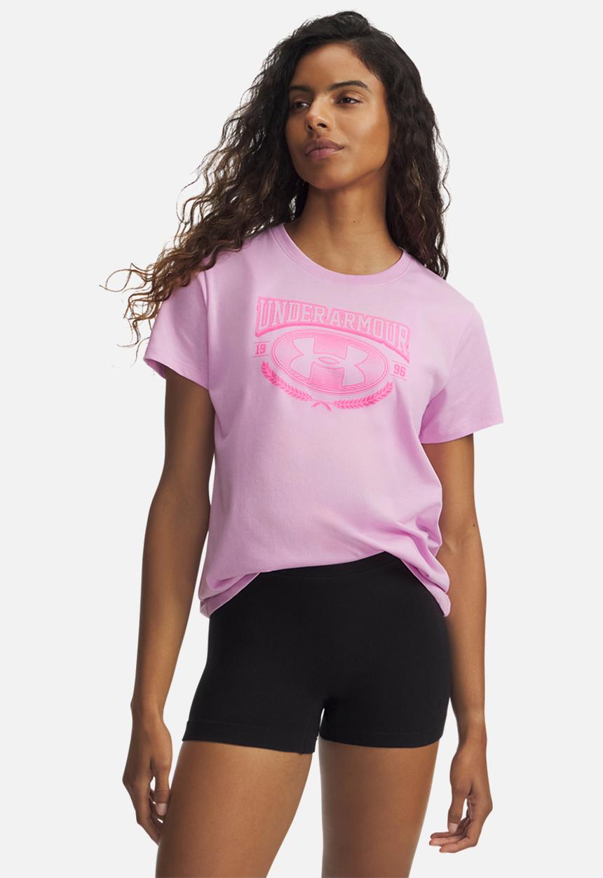 Under Armour - UA W VARSITY Short Sleeve - Pink Dawn/Pink Rave