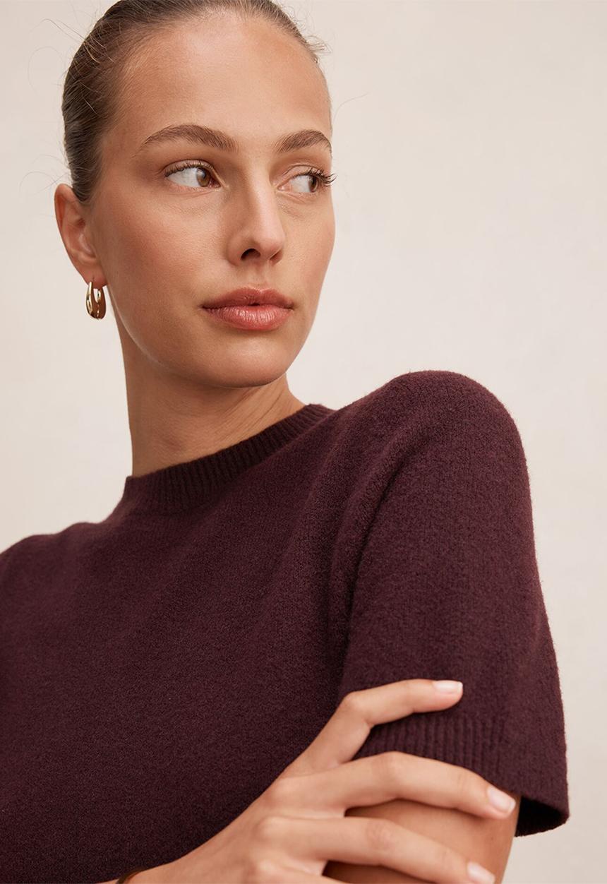 Forever New - Elliotte knitted T-shirt - plum