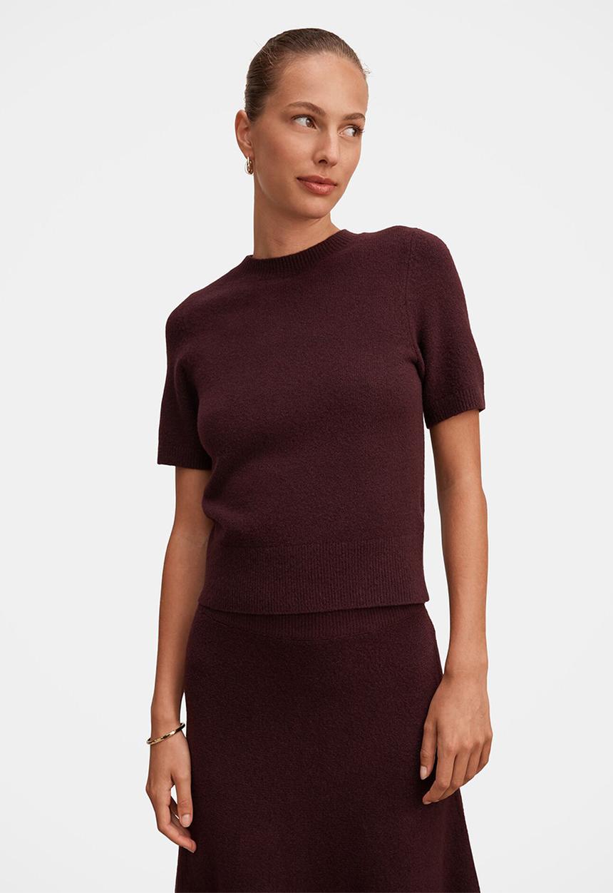 Forever New - Elliotte knitted T-shirt - plum