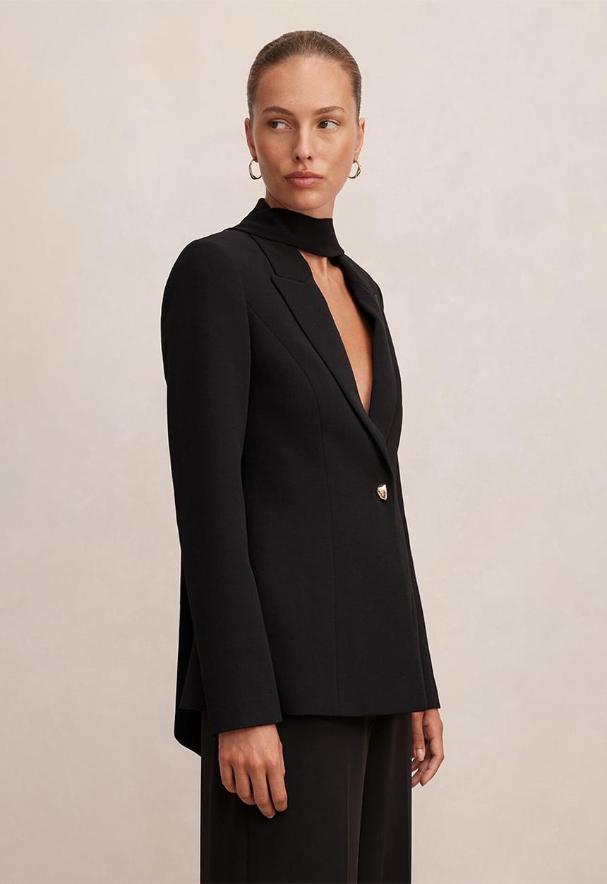 Forever New - Sasha scarf blazer in black